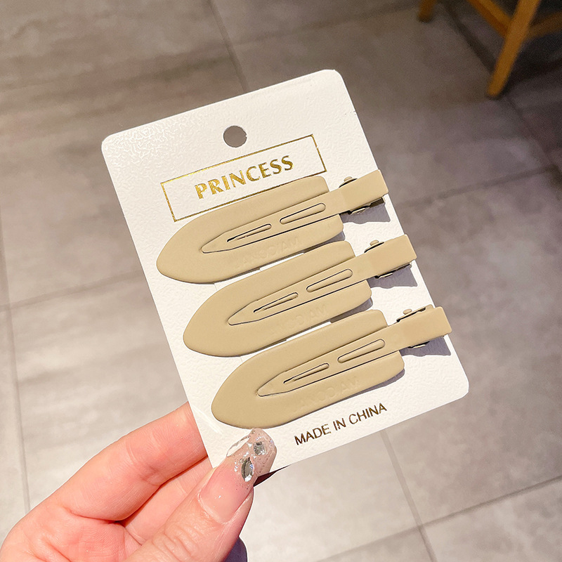 Ciervo blanco mismo estilo de horquilla sin costuras lado femenino frente flequillos clip lateral pequeño clip de maquillaje horquilla de pico de pato clip tocado