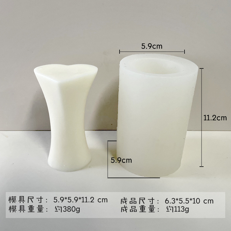 Jiahuimei DIY geométrica silicona vela molde cilíndrico jabón hecho a mano fragante piedra yeso decoración abrasivo herramienta