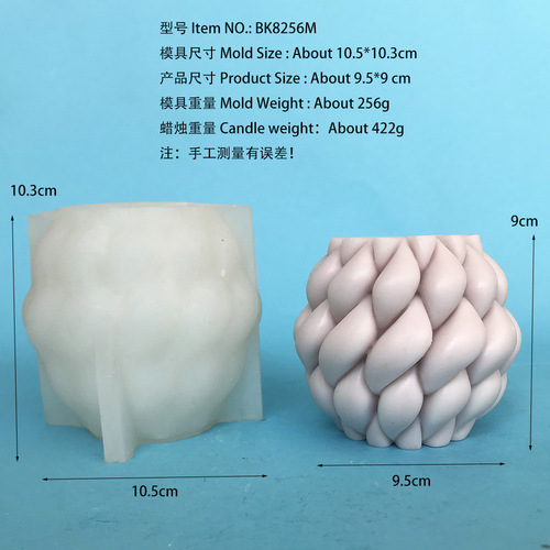 DIY Geometric Art Candle Silicone Mold, 3D Rotating Raindrop Silicone Aroma Diffuser Stone Ornament BK8256