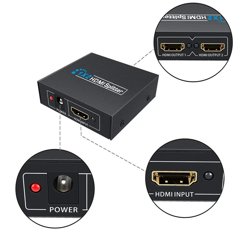 HDMI-разветвитель 1→2, HDMI сплиттер 1.4, 1080P, 3D