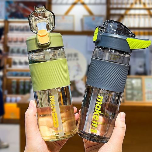 2024 New Model Plastic Water Cup for Primary School Boys, High-Temperature Resistant, Suitable for Pregnant Women and Children, Sports Cup, Anti-Scald, Anti-Fall, Straw Cup