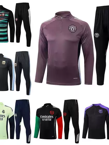 Wholesale 2526 New Model Half-Zip National Team Club Long-Sleeve Football Training Suit Set for Track and Field Outdoor Sports