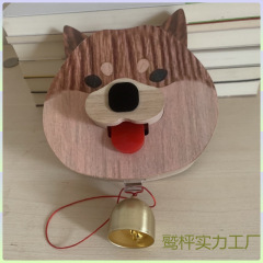 ドーパミン柴犬木製風鈴: 入門金半手作り工芸木製趣味鈴風鈴家庭用鈴