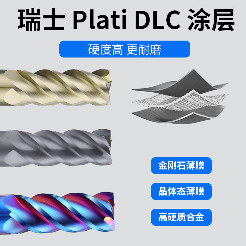 ✅65度四刃钨钢铣刀合金立铣刀加长淬火不锈钢cnc刀具1 2 3 4