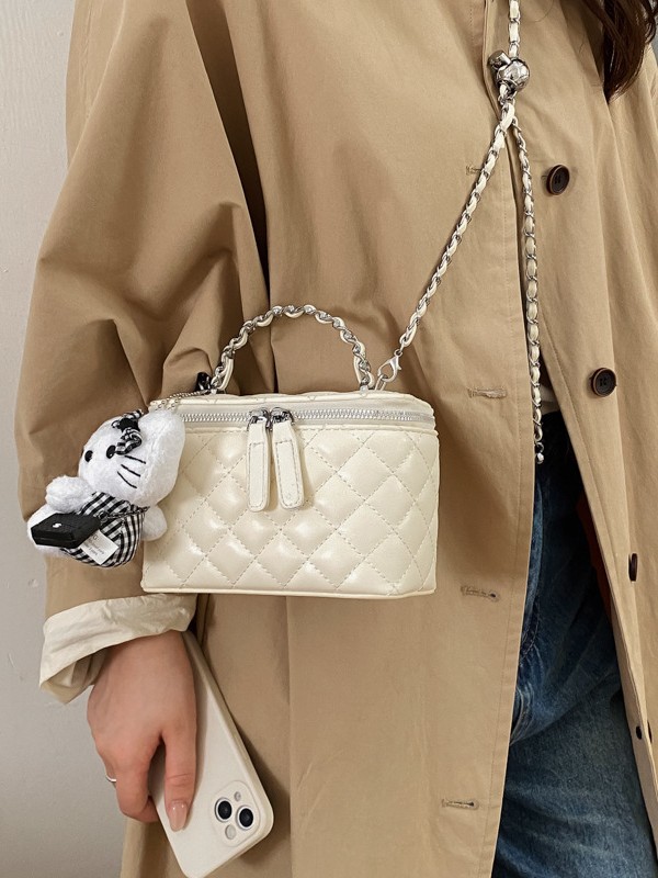 Bagos de mano de viento de fragancia para mujeres 2026 nueva moda cadena de diamante bolso de hombro ligero bolso de caja de nicho image 5