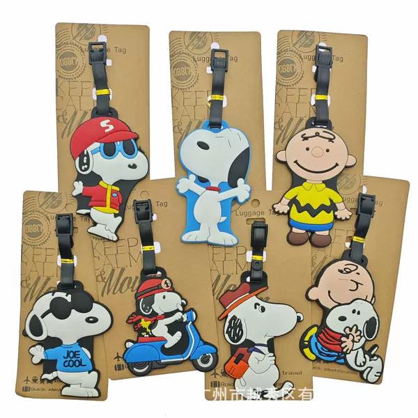 Snoopy Charlie Creative Cute Anime Peripheral Luggage Tags Luggage Tags Bag Pendants Boarding Identification Tags