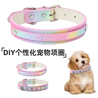 Собачий ошейник DIY Алмазный питомец кортикальный ошейник кот Тедди персонализированный поводок для домашних животных