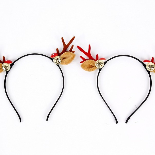 Navidad mori flocado corbata diadema decoración adultos niños decorativos accesorios para el cabello lindo hada banda para el cabello accesorios de clip para el cabello