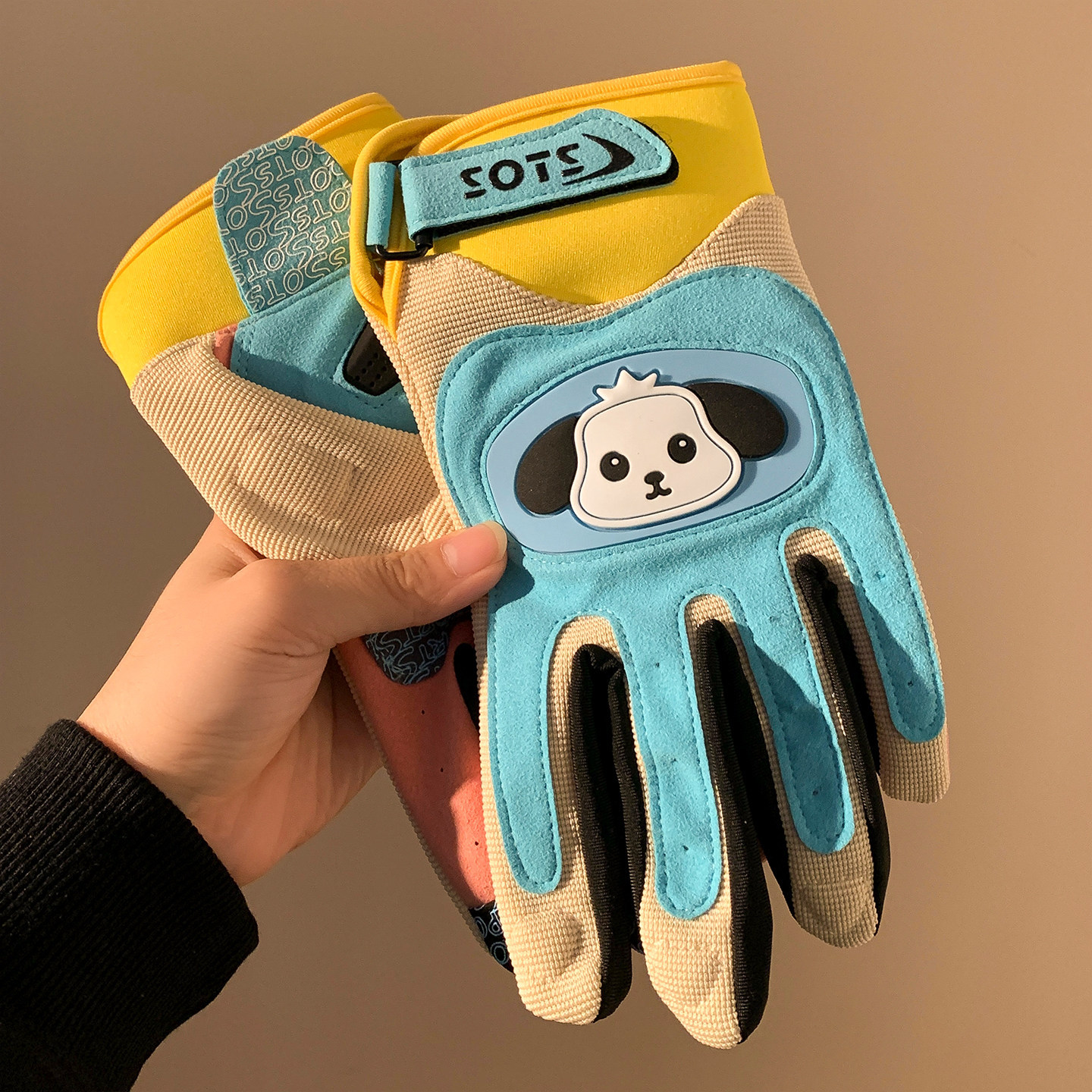 Guantes de ciclismo para hombres y mujeres motocicleta al aire libre motocicleta antideslizante jinete amortiguador macarón guantes de locomotora