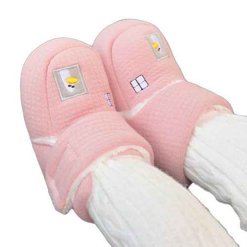 Baby shoes that won't fall off, soft bottom cotton shoes for boys and girls, 0-1 year old newborns, with extra lining, thick and warm, pre-walking shoes