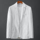 2023 Summer Solid Color Linen Men's Spring Youth Slim-fit Fashion Casual Thin Comfortable Breathable Single Suit Jacket