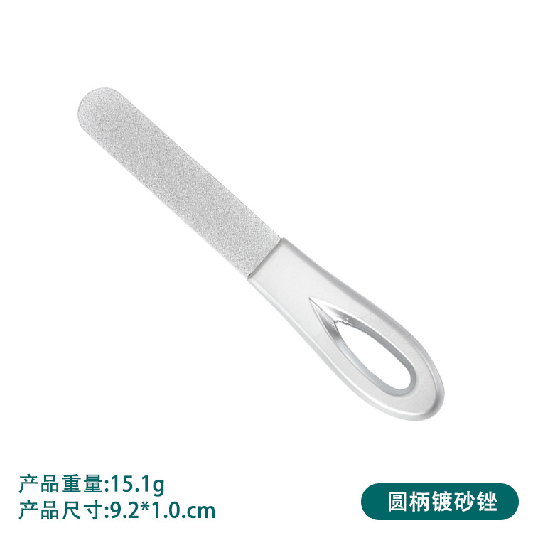 Al por mayor archivo de uñas de doble cara al por mayor archivo de uñas de acero inoxidable de cuatro lados tira de molienda de uñas traje de herramienta de manicura