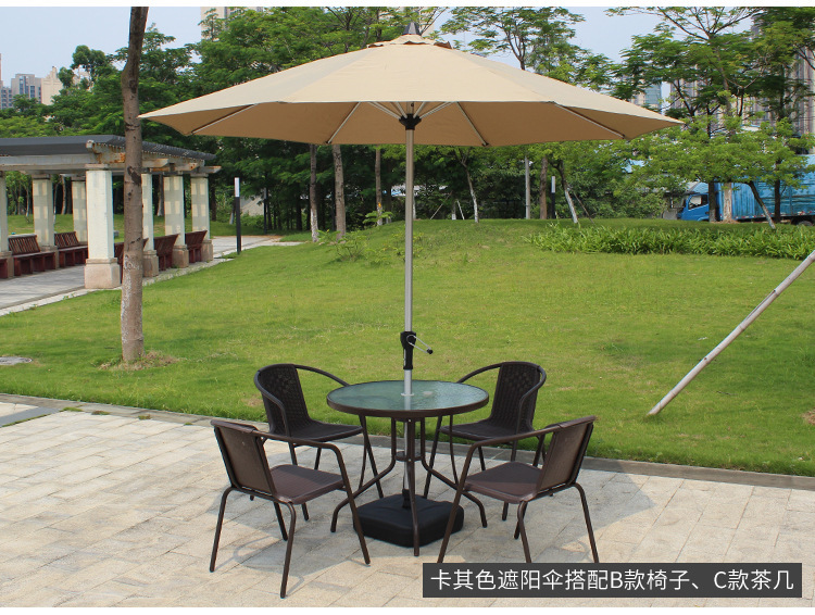 户外伞遮阳伞别墅花园庭院伞室外咖啡店太阳伞露天阳台方形中柱伞-阿里巴巴