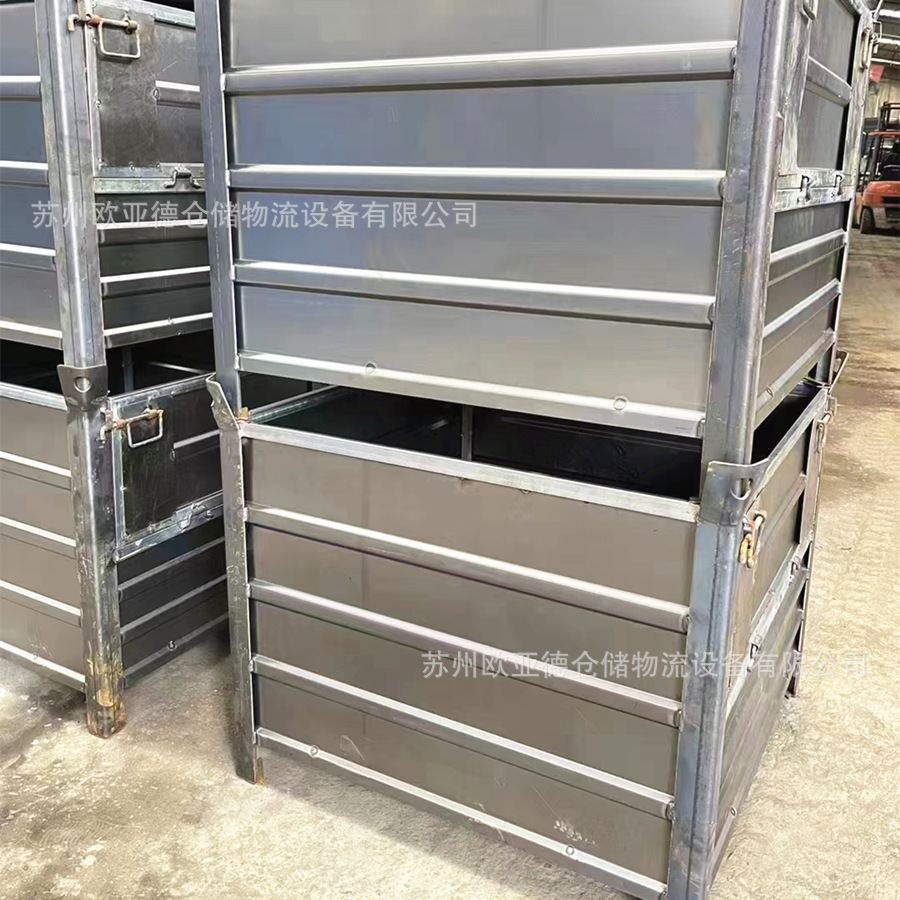 汽车制动器毛坯件存储用周转筐 折叠减震器成品运输箱 可镀锌