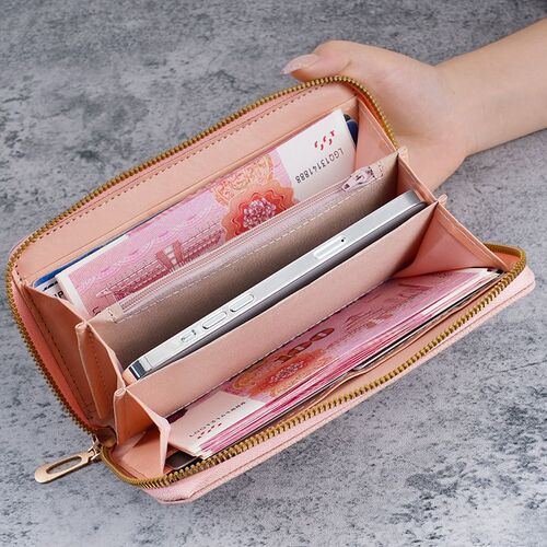 Korean version  new hand wallet women's long zipper multi-functional versatile wallet large capacity mobile phone wallet