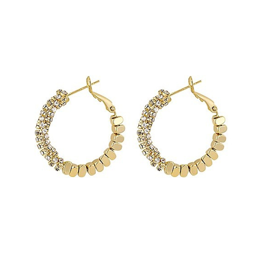 2025 nuevo estilo círculo de moda hebilla de oreja de plata rota cobre chapado en oro real pendientes elegantes de moda pendientes de lujo ligero de alta gama