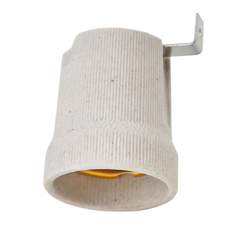 lámpara de cerámica completa con base de soporte gruesa para lámpara de calentamiento resistente a altas temperaturas accesorio de lámpara para lámpara de baño boca de lámpara especial