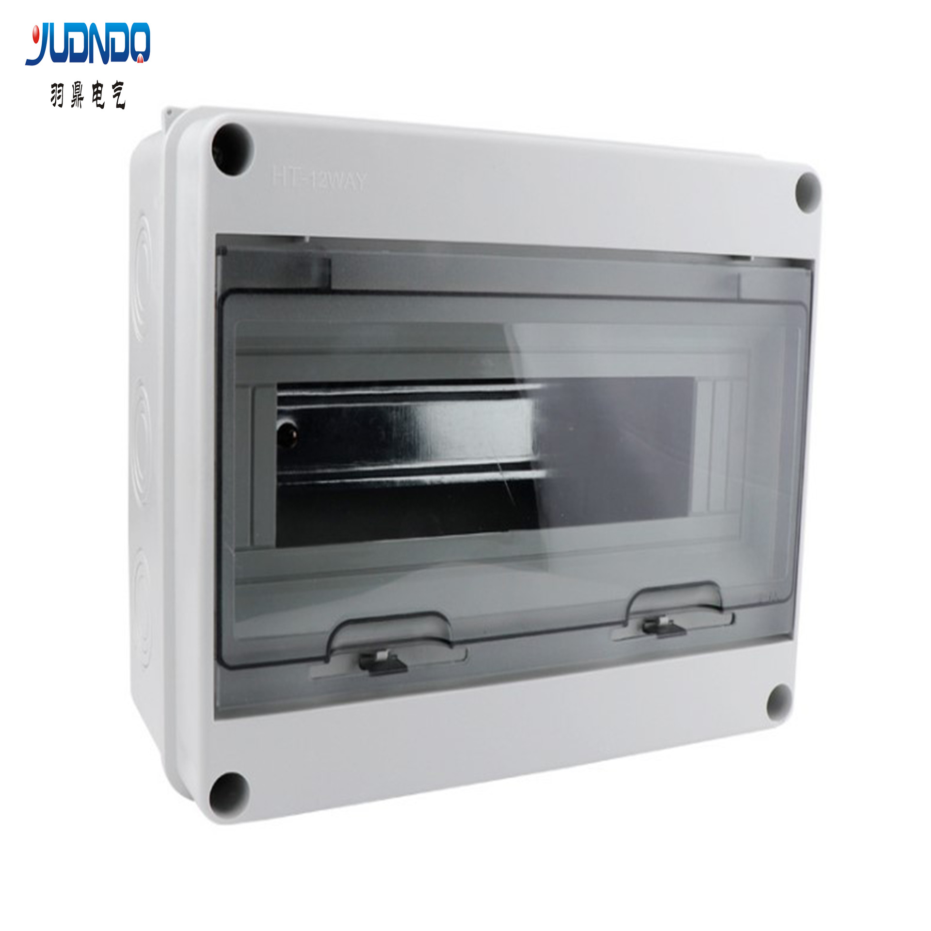 供应防水配电箱 HT系列透明窗口12回路强电箱 室外明装空气开关盒