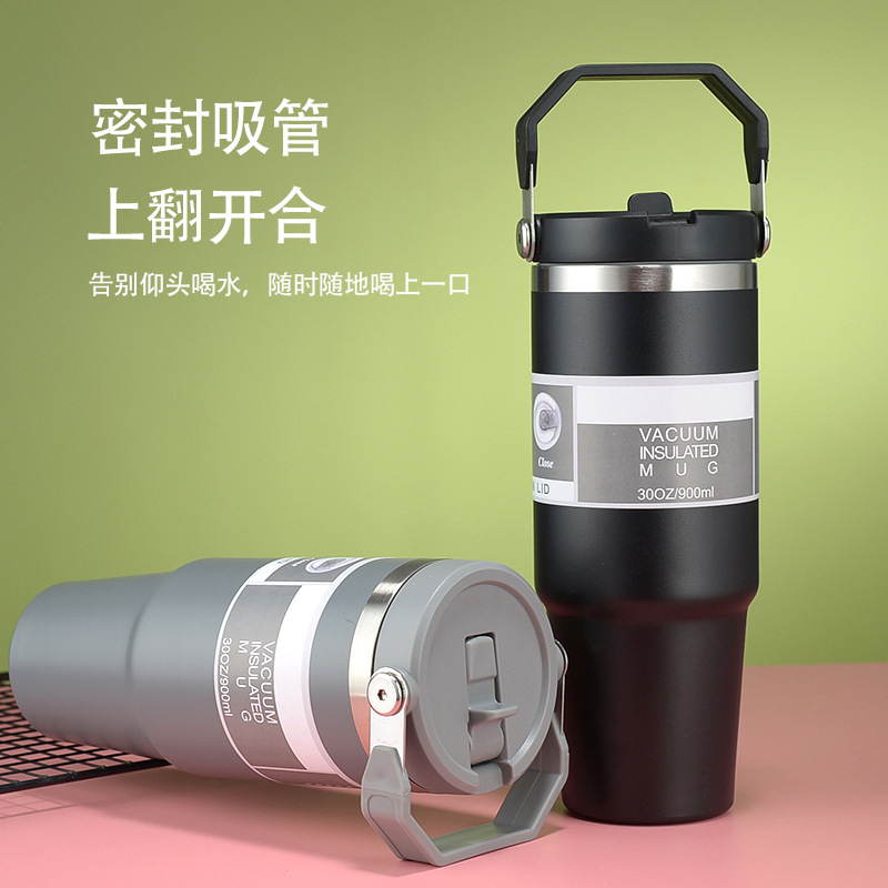 クロスボーダー30オンス氷覇カップ保温保冷ダブルドリンクカバー手持ち自動車カップコーヒーカップステンレス保温カップカスタム|undefined