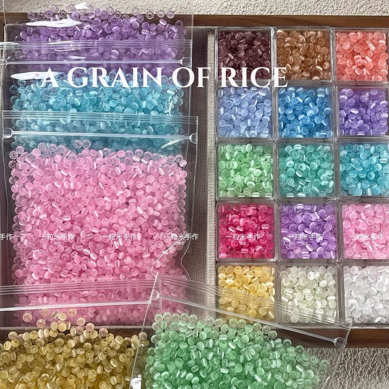 Cat's Eye Donut 4mm Beaded Bracelet Necklace Phone Chain DIY Jewelry Accessories