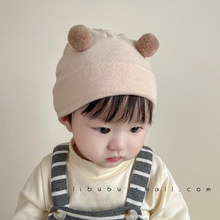 婴儿帽子秋冬纯棉护耳胎帽宝宝冬季帽子可爱超萌婴幼儿韩版套头帽