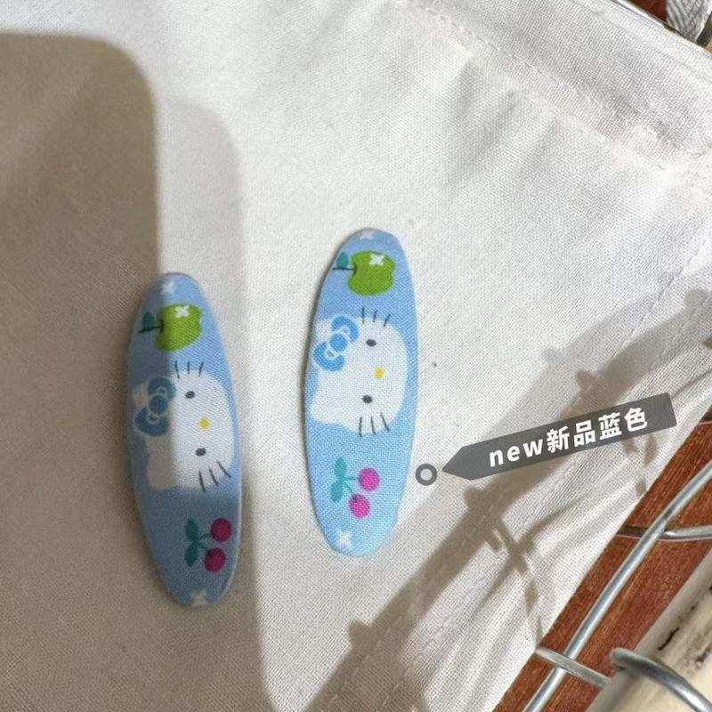 かわいい漫画kt猫ヘアクリップ女性前髪クリップ甘い少女サイドクリップカモ口クリップ髪飾り小衆百合|undefined