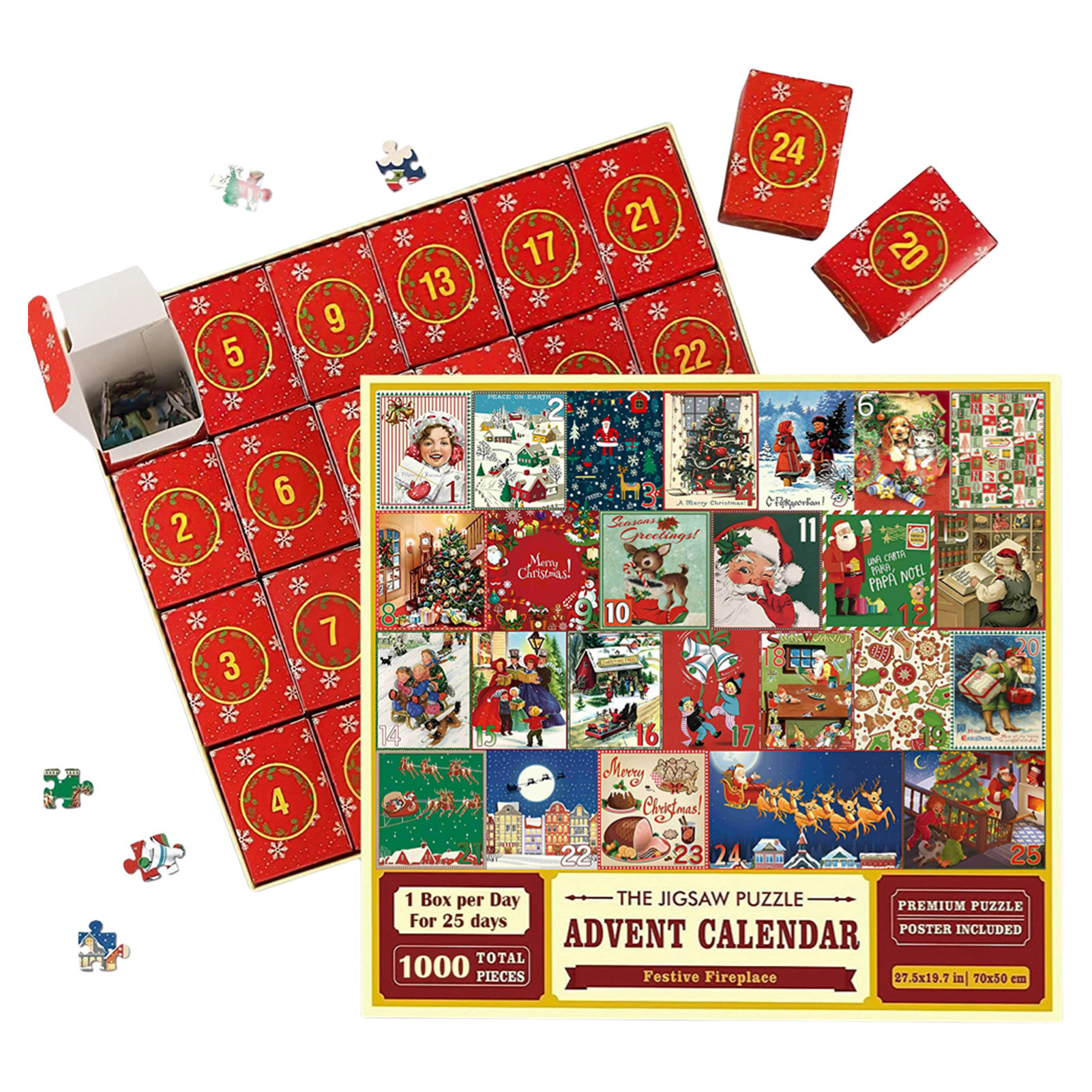 24 Günlük Puzzle Advent Təqvimi, Milad Geri Sayım Qutusu