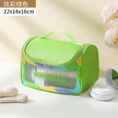 大容量の化粧品バッグシンプルな高価値 PU カラフルなトイレタリーバッグ旅行ポータブル化粧品収納袋収納