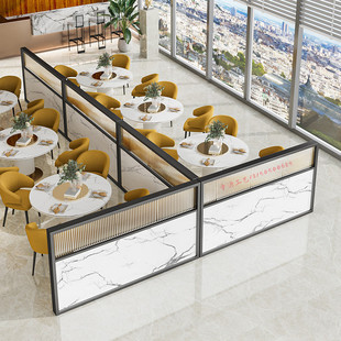 Road glass partition through office card holder milk tea shop restaurant fence restaurant screen hot pot low iron