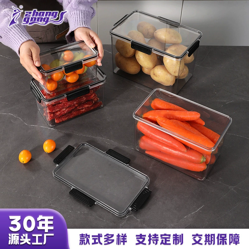 Коробка для хранения в холодильнике, пластиковая, для дома, для фруктов и овощей, прямоугольная, сортировочная корзина