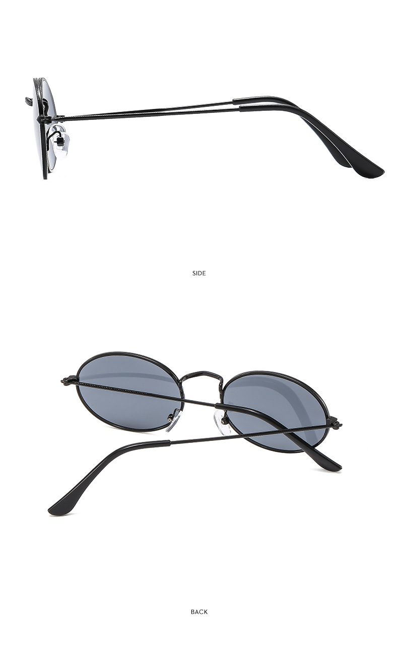 13g Weight Full Frame Glasses Structure Sunglasses Classification PC, UV400 Protection Lens Material Oval Frame Glasses Style Outdoor, Travel Occasion Solid Color Pattern Unisex Gender Streetwear Style Streetwear Solid Color PC UV400 Protection Oval Frame Full Frame Men's Sunglasses 12