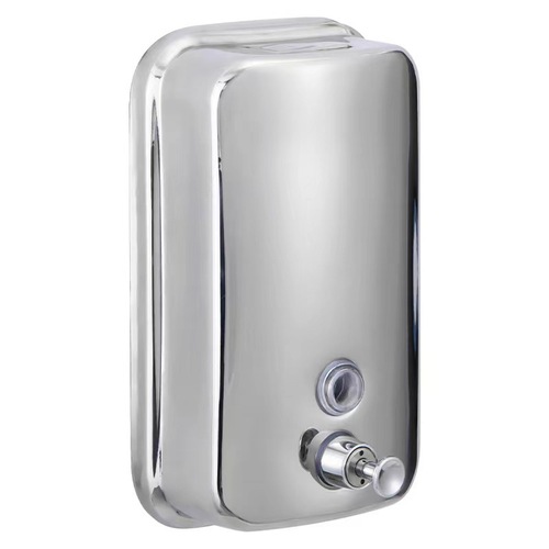 Copper Head Pressure-Free Stainless Steel Liquid Soap Dispenser Wall-Mounted Soap Pump Holder Hotel Bathroom Liquid Soap Distributor