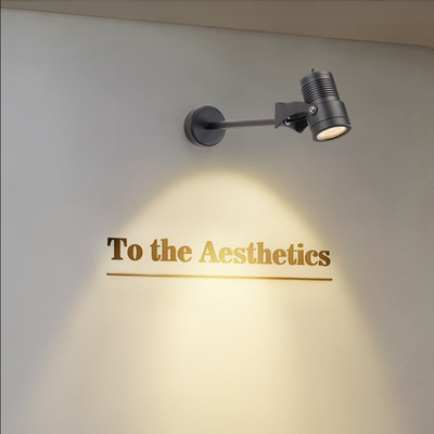 LED门牌射灯户外招牌广告灯室外防水店铺门面牌匾伸缩长杆展览灯