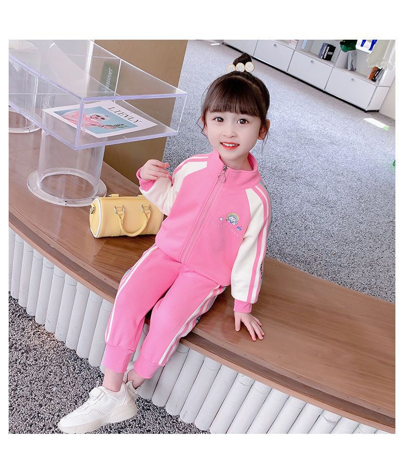 Girls' Baseball Sui Se, Fashionable Sree 2023 New Children's Wear Spring and Auumn Baby Fashion Spors Two Piece_voghion.com