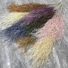 新款仿真花波浪草千丝万缕梦幻垂吊花材婚庆婚礼堂装饰花艺线条花