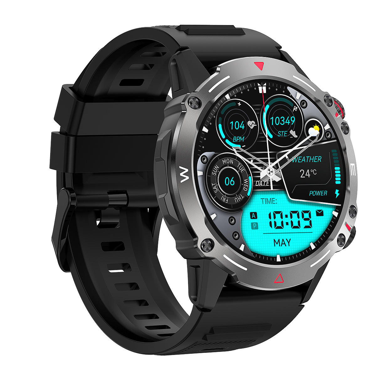 Huaqiang Norte transfronterizo Comercio exterior HK87 reloj inteligente Pantalla de interés siempre brillante contraseña desbloqueo monitoreo Frecuencia Cardíaca calorías NFC