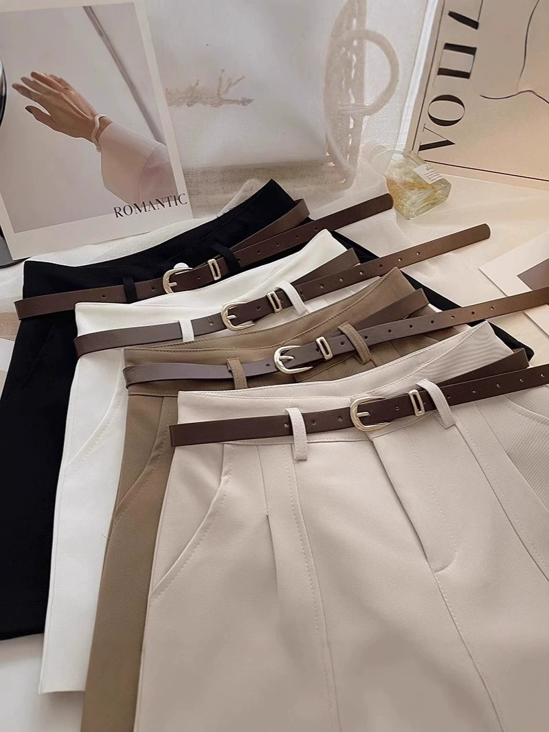 Шорты с высокой талией, корейский ретро стиль весна 2025, размеры 2XS–4XL