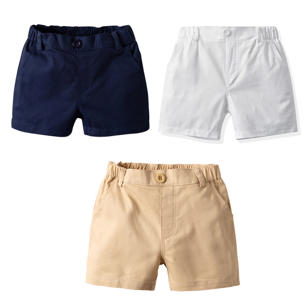 summer children's solid color shorts for boys for leisure