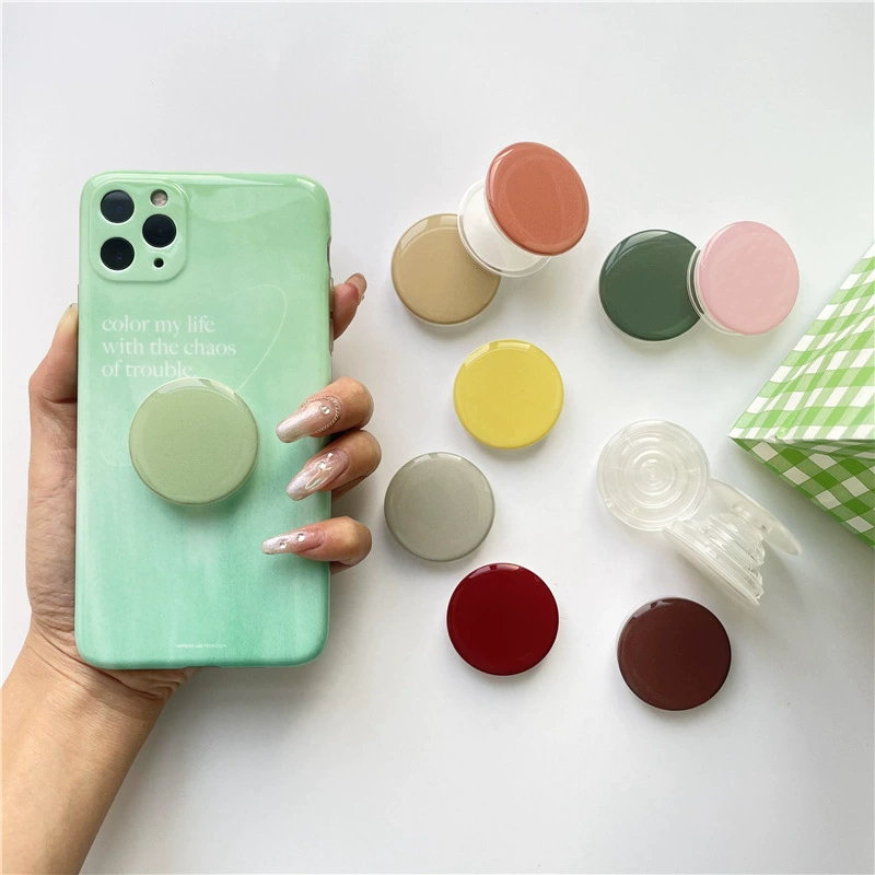 Прозрачный сплошной цвет макарон капельница для мобильного телефона подушка безопасности держатель ленивый выдвижной рабочий стол наклейка чехол для телефона держатель