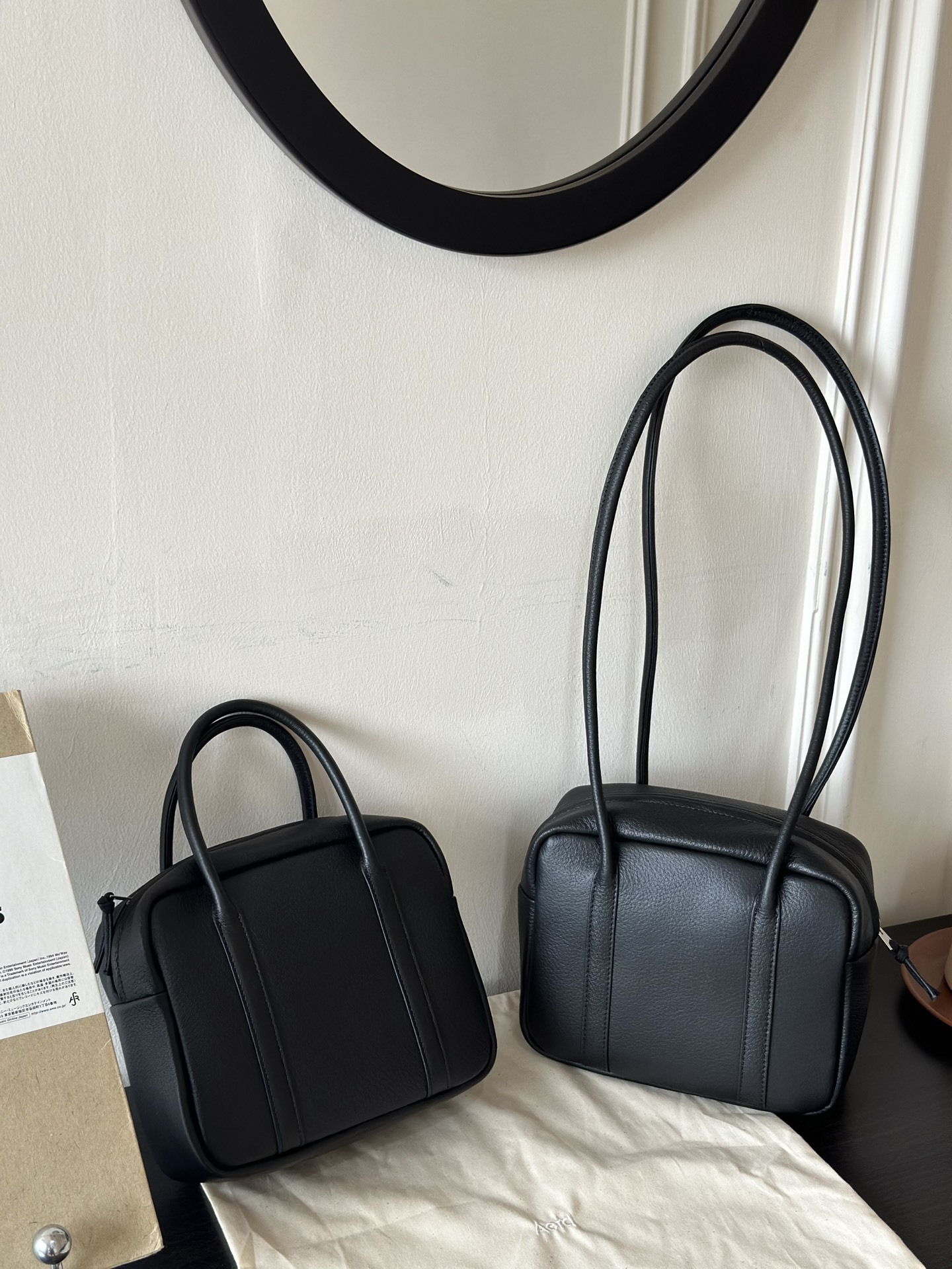 Japanese retro leather one-shoulder bag