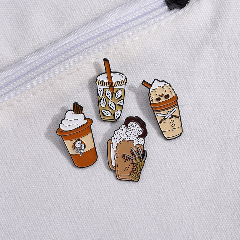Plating Design Punk Pin Ice Cream Skull Alloy Plating Unisex Brooches
