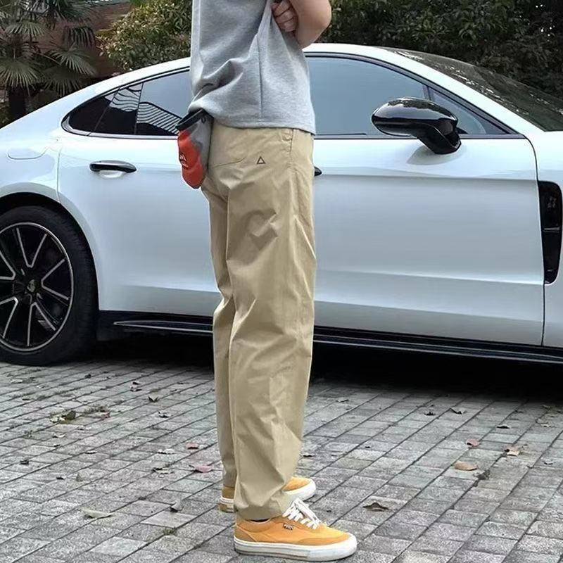 Autumn Men's Fashion Retro Functional Small Triangle White Label Long Pants, American Style Versatile Loose Tapered Casual Pants