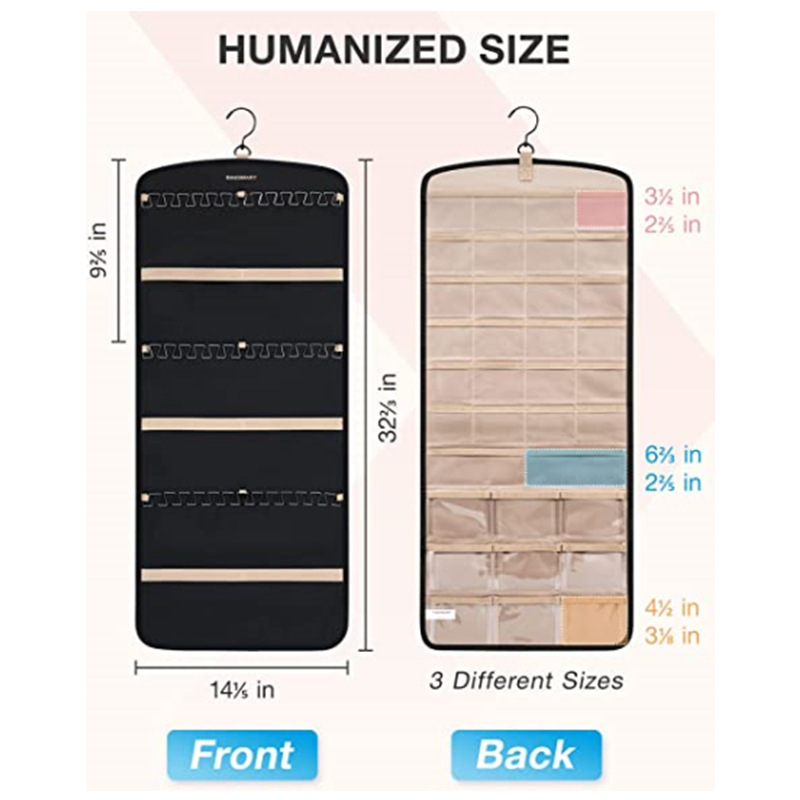 Amazon nuevo stock de joyería colgante portátil de almacenamiento gancho de cinta gancho de metal de doble cara estante de joyería image 4