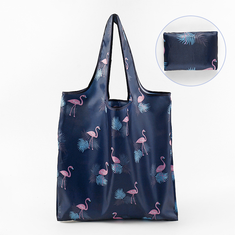 Nueva bolsa de compras plegable de gran capacidad, bolsa de compras para supermercado, bolsa de almacenamiento cuadrada de tela floral, nicho de estilo k, tamaño mediano 4665