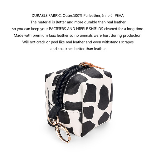 PU waterproof pacifier bag can be hung with mommy bag and other pacifier case pacifier box cpc test certificate