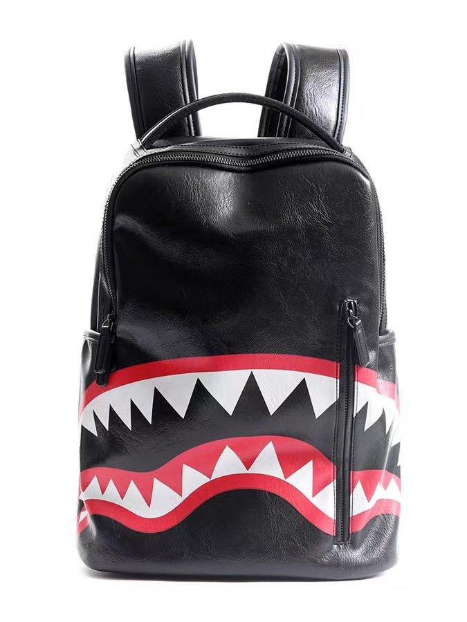 New Shark Backpack Men's and Women's Student Schoolbag Fashion Large Capacity Leisure Travel Fashion Handsome Backpack Fashion Brand