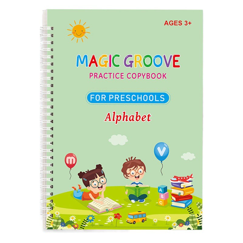 Трансграничная английская версия, Детская тетрадь для 3-6 лет, контрольная ручка для учащихся, учебная книга, копия, тетрадь для магической практики, оптовая продажа