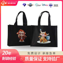 RPET再生环保购物袋便携服装店丽新布手提袋烫片彩印logo环保再生