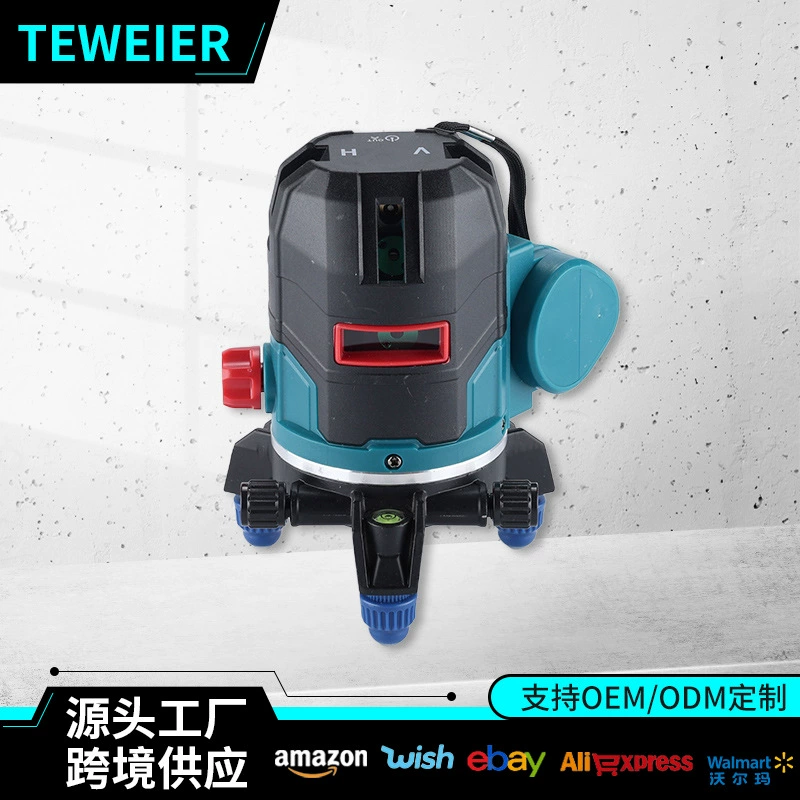 Внешняя торговля 12v высокая точность автоматического выравнивания наружный зеленый уровень света трансграничный многофункциональный 2 линии лазерный уровень