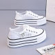 Thick-soled height 5CM summer breathable mesh shoes lace mesh women's shoes fashion versatile casual shoes hollow white shoes